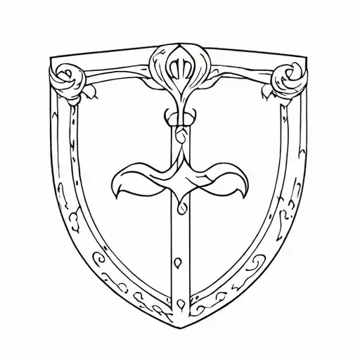 Contures Of Medieval Shield