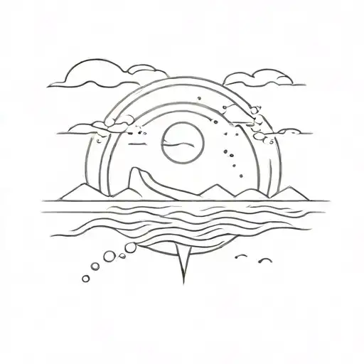 Salt Water Symbol Sunrise