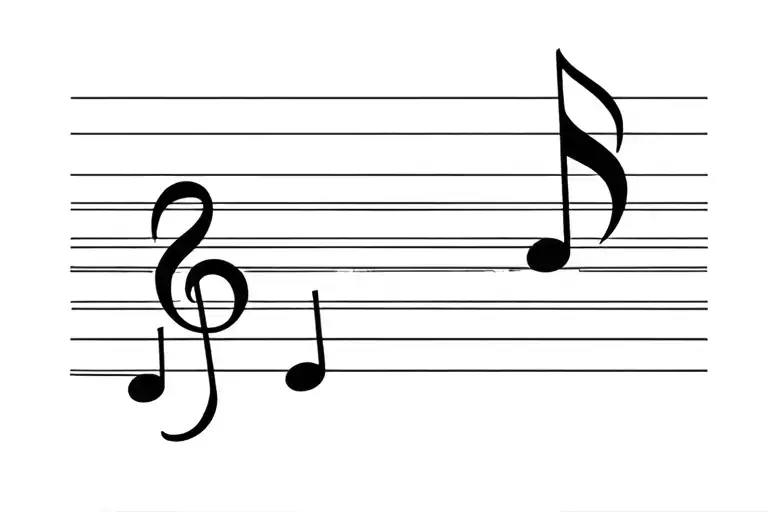 Pattern In The Shape Of A Musical Double Quaver But No Visible Musical Notes