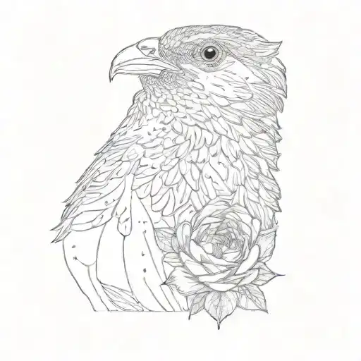 A Pheasant Eating A Flower