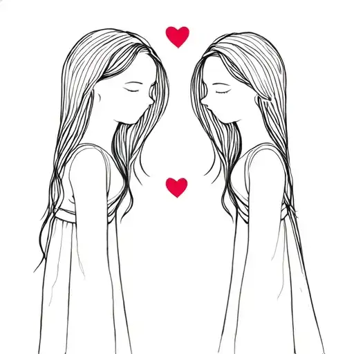 Love Of A Mother With It Is Two Girls