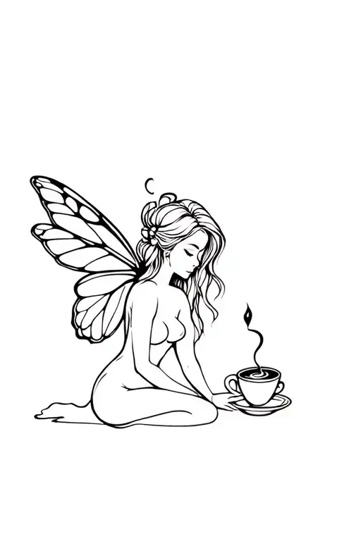 Coffee Fairy Sitting