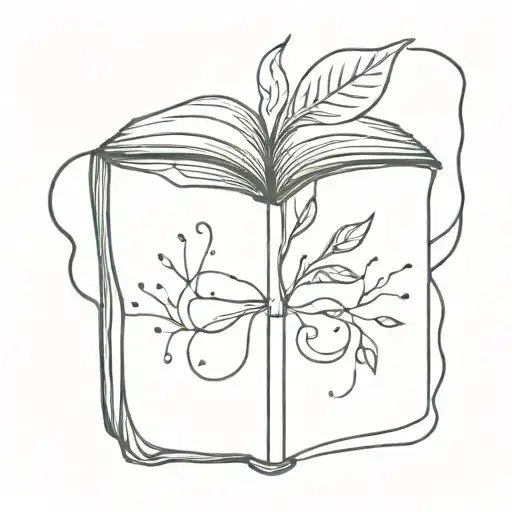 Book Magic Line Art