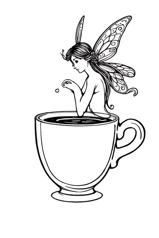 Fairy In A Coffee Cup