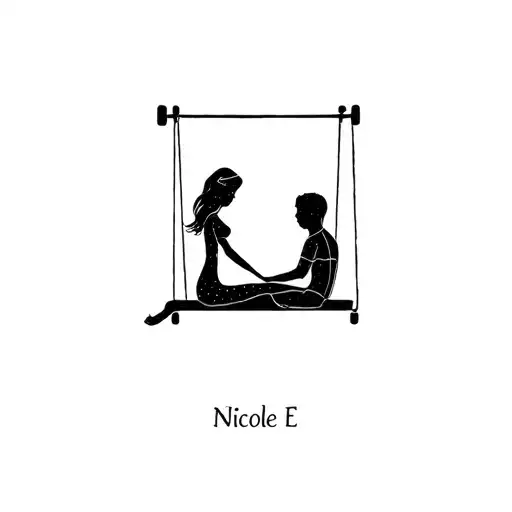A Girl And A Boy Sitting In The Infinite Swing Echo Name Nicole E Eithan