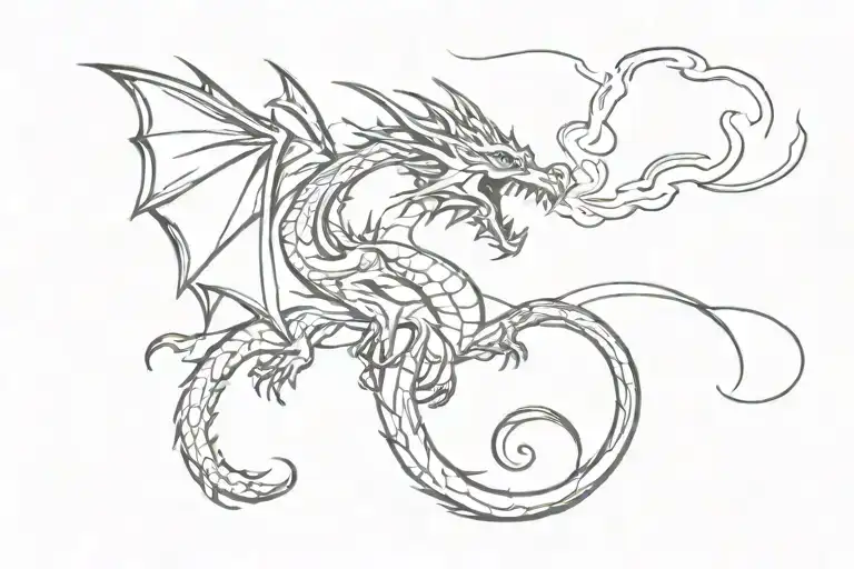 Dragon Blowing Fire