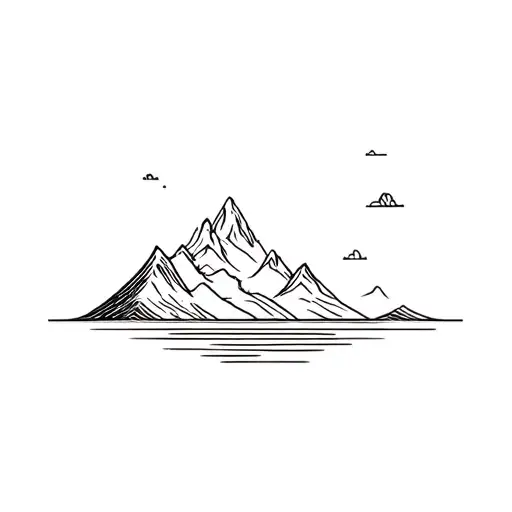 Mountains Sea Waves