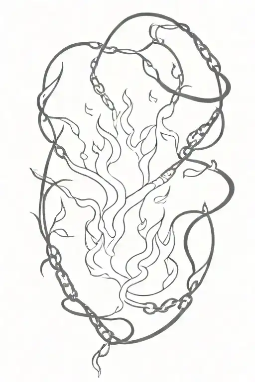 Flames And Chains Rising Up