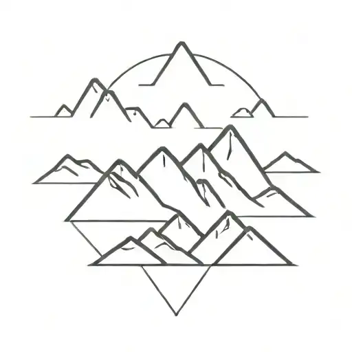 Mountains With Triagle Outlines