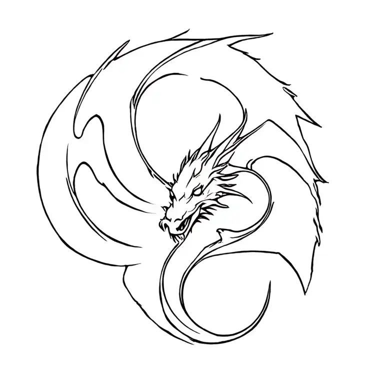 English Dragon Flying