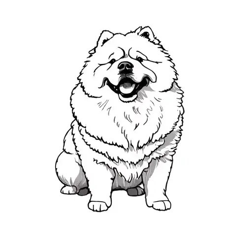 A Chow Chow Silhouette