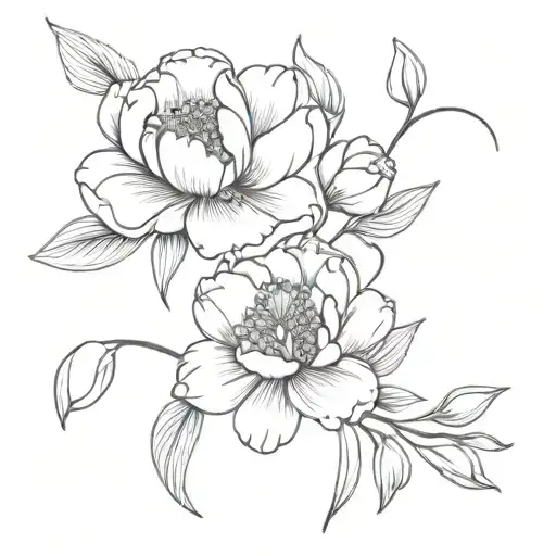 Peonies And Lilly Of The Valley Flower