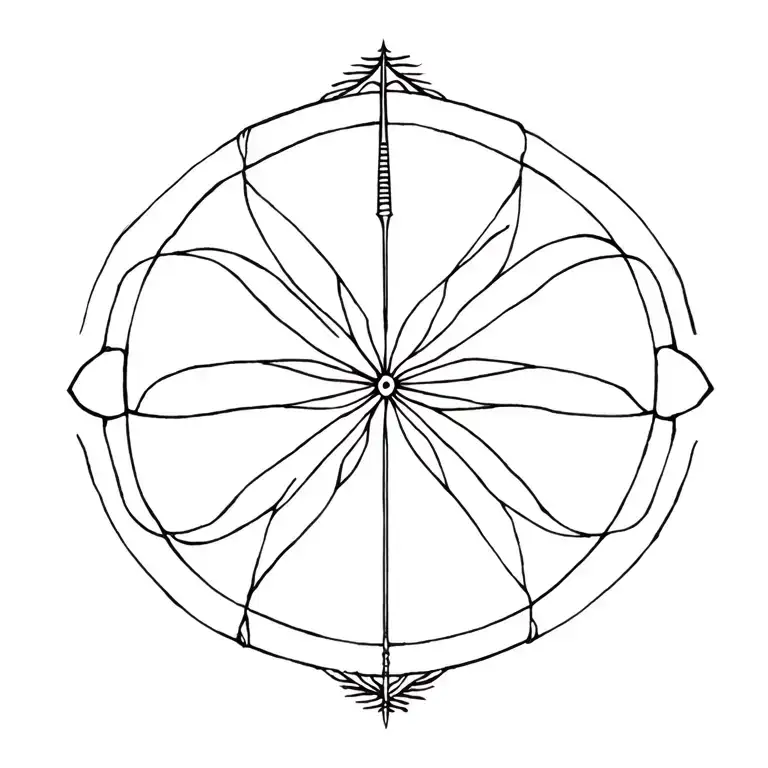 Dart Surrounded By Intricate