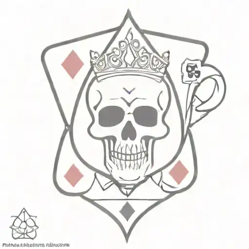 Queen Of Spades And Skulls