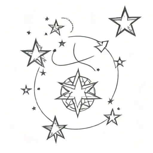 Give Minimalist Tattoo Ideas With Star And Galaxy And Sparkle And Heart