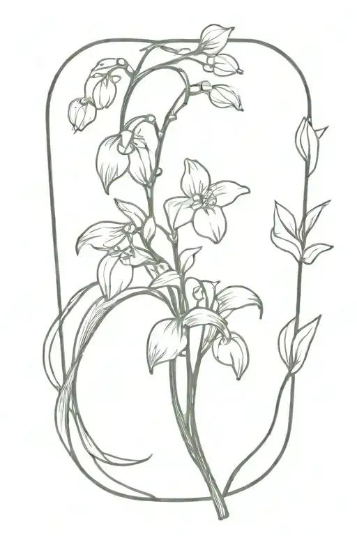 Lily Of The Valley And Water Lily Intertwined Within