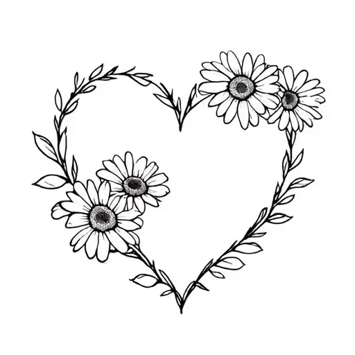 Heart Shaped Daisy Wreath