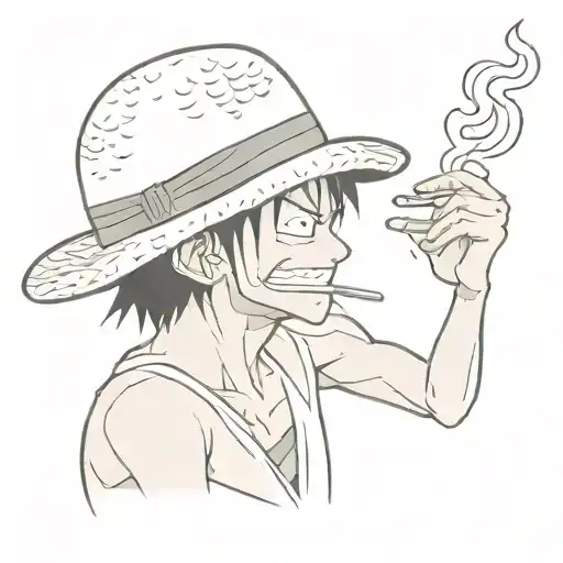 Straw Hat Luffy Smoking A Joint