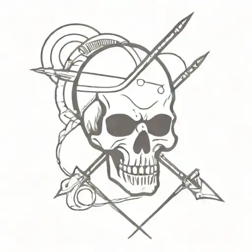 Skull Bomb And Spear