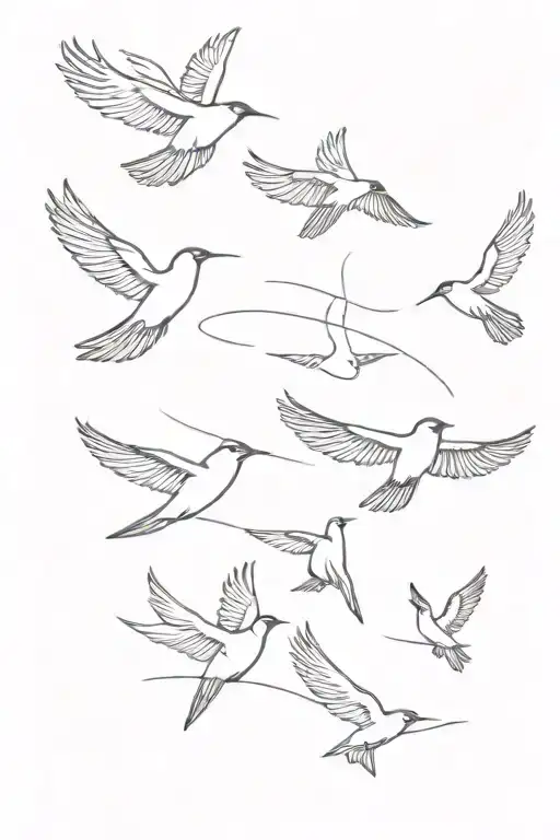 Birds Flying Away