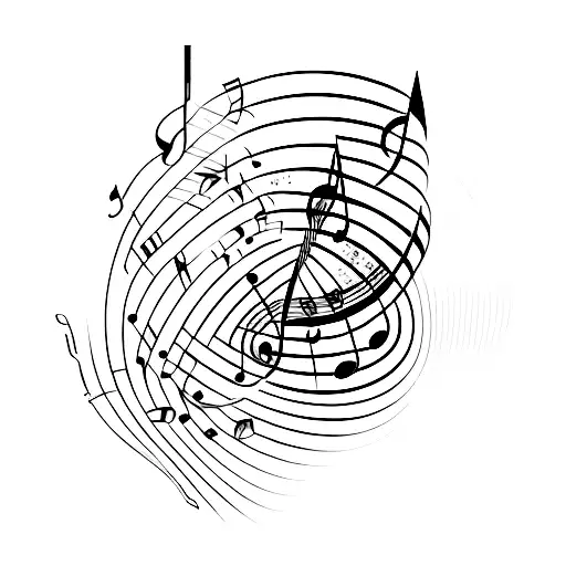 A Spiritual Symbol Merging With A Music Note