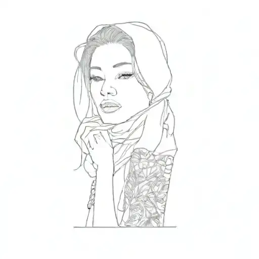 A Woman Wearing A Scarf