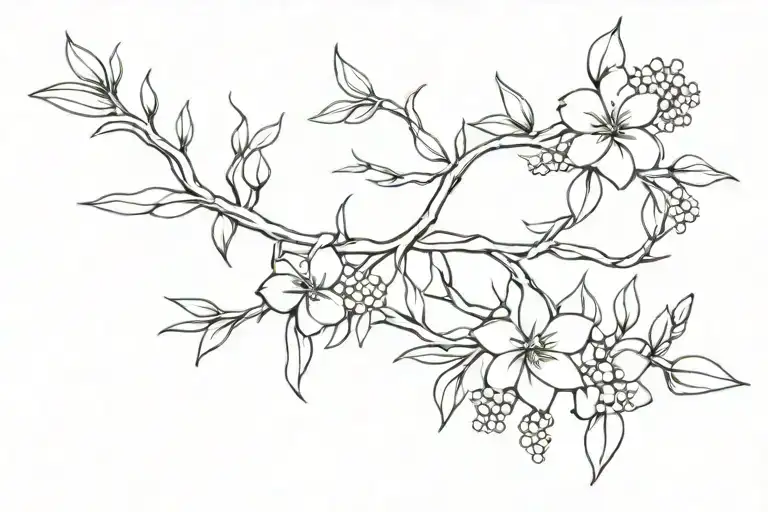 Crown Of Thorns With Wild Flowers