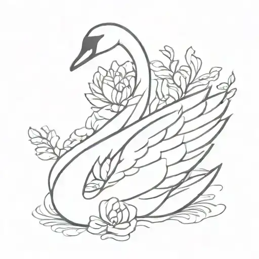 Swan With Flower
