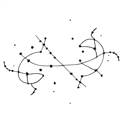 Pisces And Gemini Constellation Intertwined