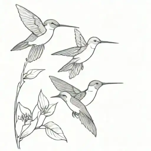 2 Hummingbirds