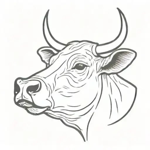 Head Of Bramand Cattle