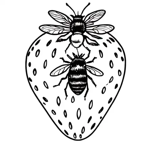 Bee On Strawberry