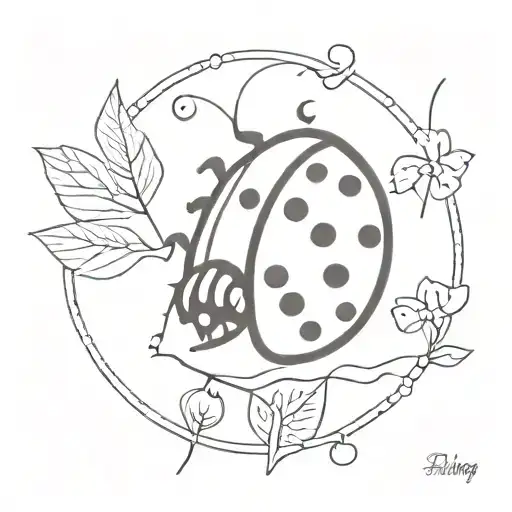 Ladybug Combined With National Eating Disorder Awareness Symbol
