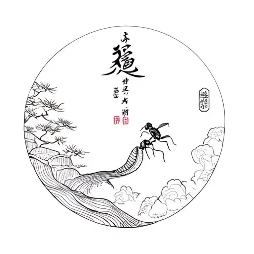 A Tattoo Which Combines Trip To Thailand Ant Vietnam And Includes Their Traditions