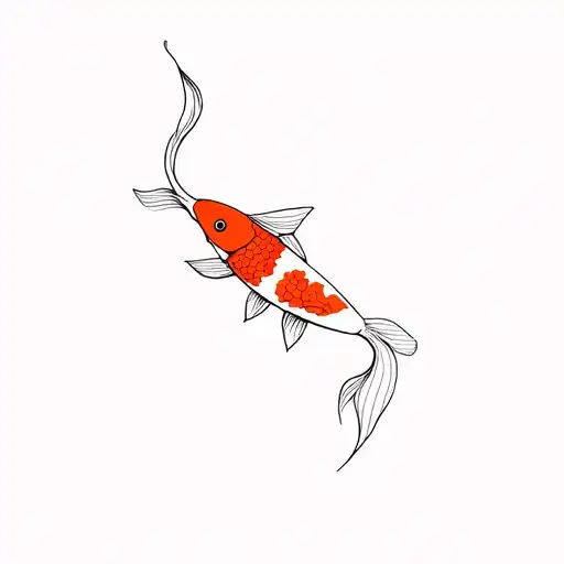 Minimal Koi Fish