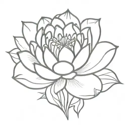Water Lily And Carnation Flower