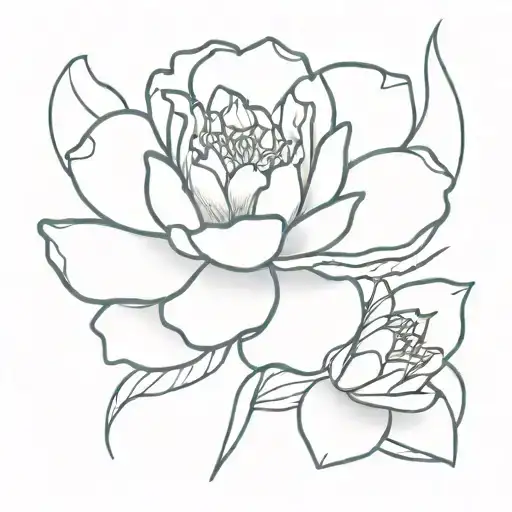 Carnation And Water Lily Flower Intertwined With A Bandage