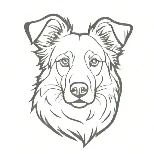 Australian Shepherd Ears Outline