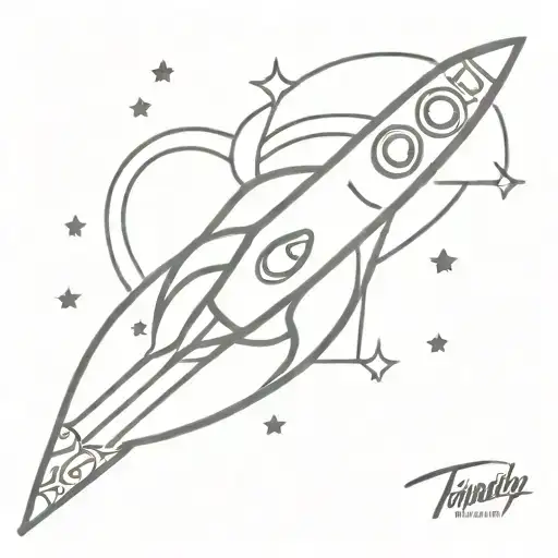 Too Infinity And Beyond With A Rocket Ship Above