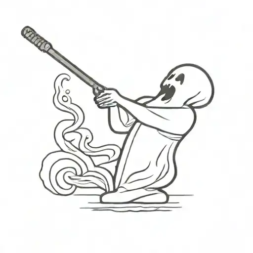 Ghost Hitting A Bong