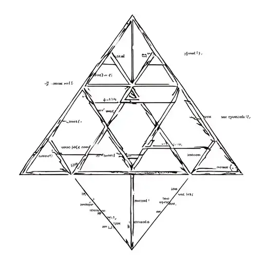 Zelda Triforce With Programming Code Flowing