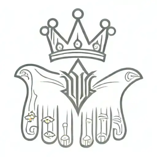 Lebron Crown In The Middle Inside Hamsa Hand With 627