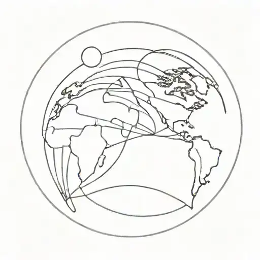 A Vinyl Record With The Form Of The World