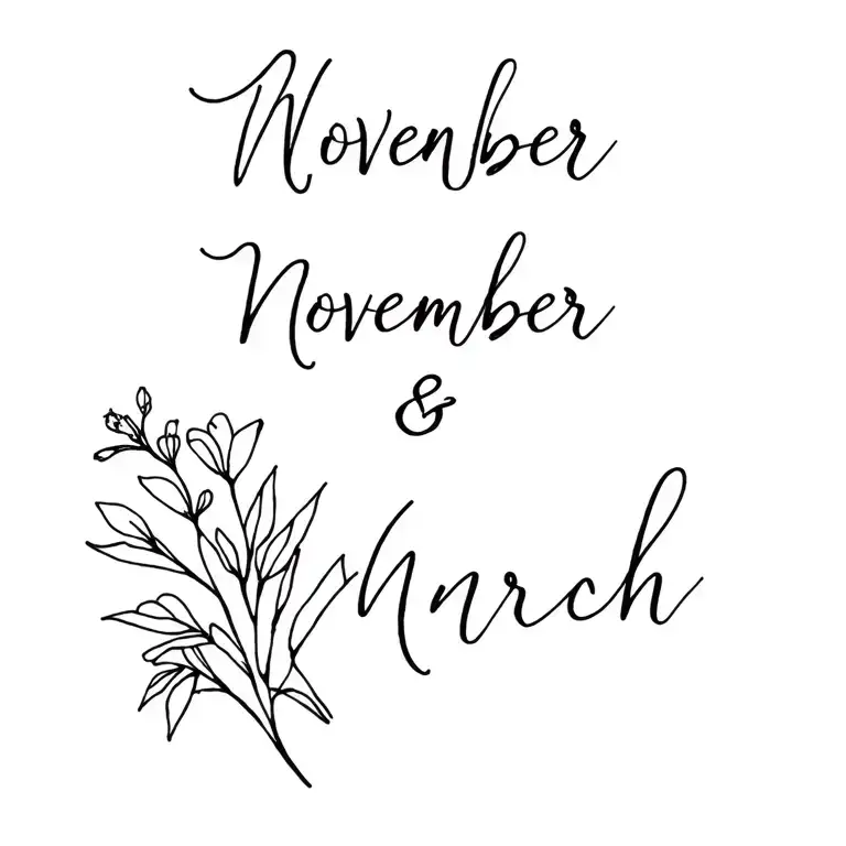 November And March Birth Flower Bouquet