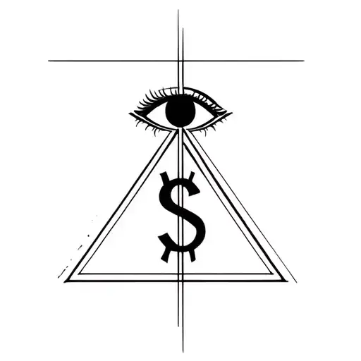 Dollar Pyramid Eye Dynamic Composition