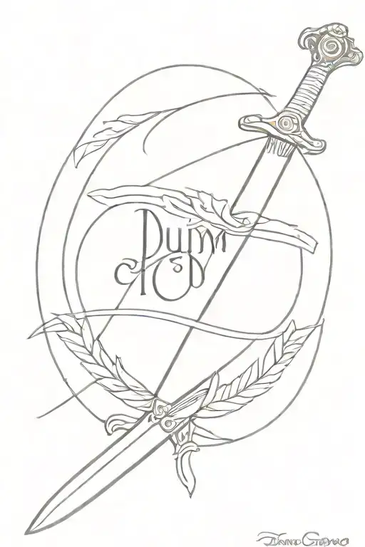 A Sword With A Handle But The Blade Is The Words Dum Spero Spiro