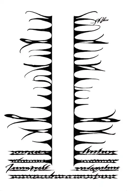 Immortal Written Vertically