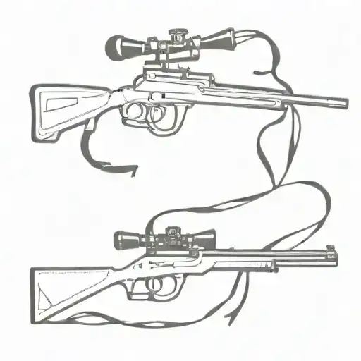 Rifle And Ribbon