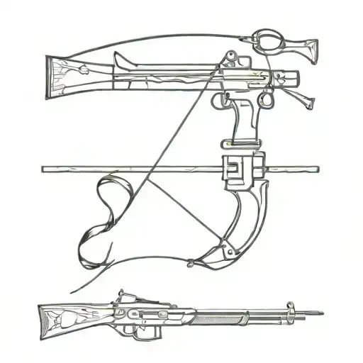 Rifle And Bow Ribbon