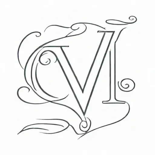 Letter M With Heart Made